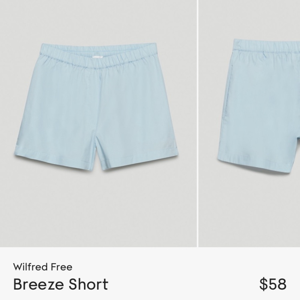 ARITZIA WILFRED FREE Breeze Shorts Blue